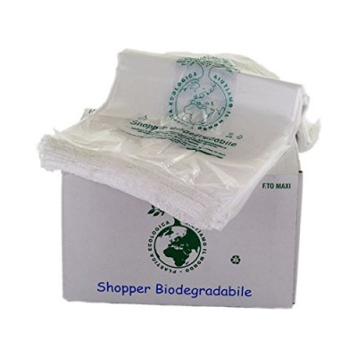 C.X.Y - Lot de 500 sacs biodégradables et compostables avec anses  de petite taille  pour les courses 23 x 40 cm - B015UOX3P4
